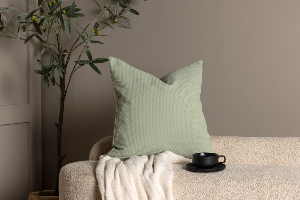 Housse de coussin Agatha - 50x50 cm en Noir, Vert et Marron foncé