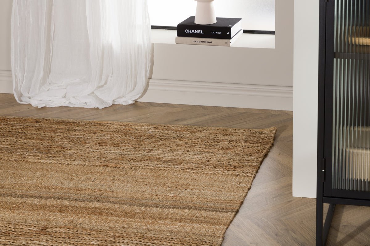 Tapis Julia – tissé à la main en couleur naturelle en jute