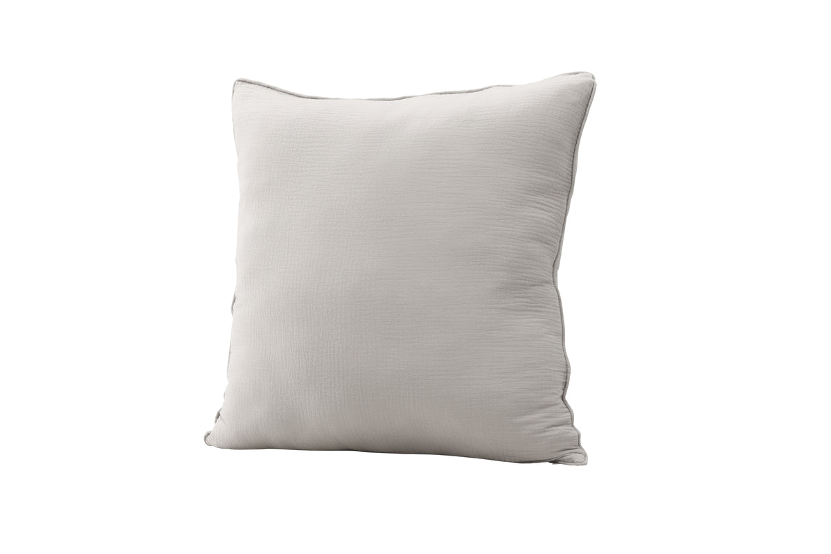 Housse de coussin Moments - 60x60 cm en Beige et Gris en 100% coton
