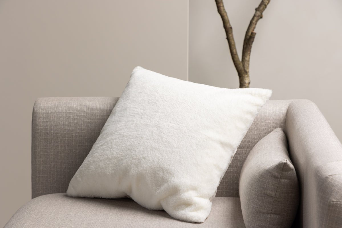 Housse de coussin Relax - 50x50 cm en Beige, Gris et Blanc