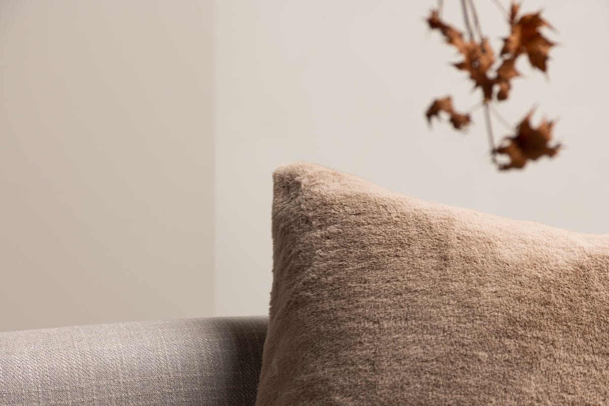 Housse de coussin Relax - 50x50 cm en Beige, Gris et Blanc