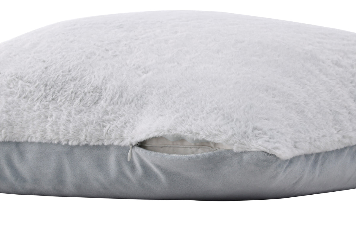 Housse de coussin Relax - 50x50 cm en Beige, Gris et Blanc