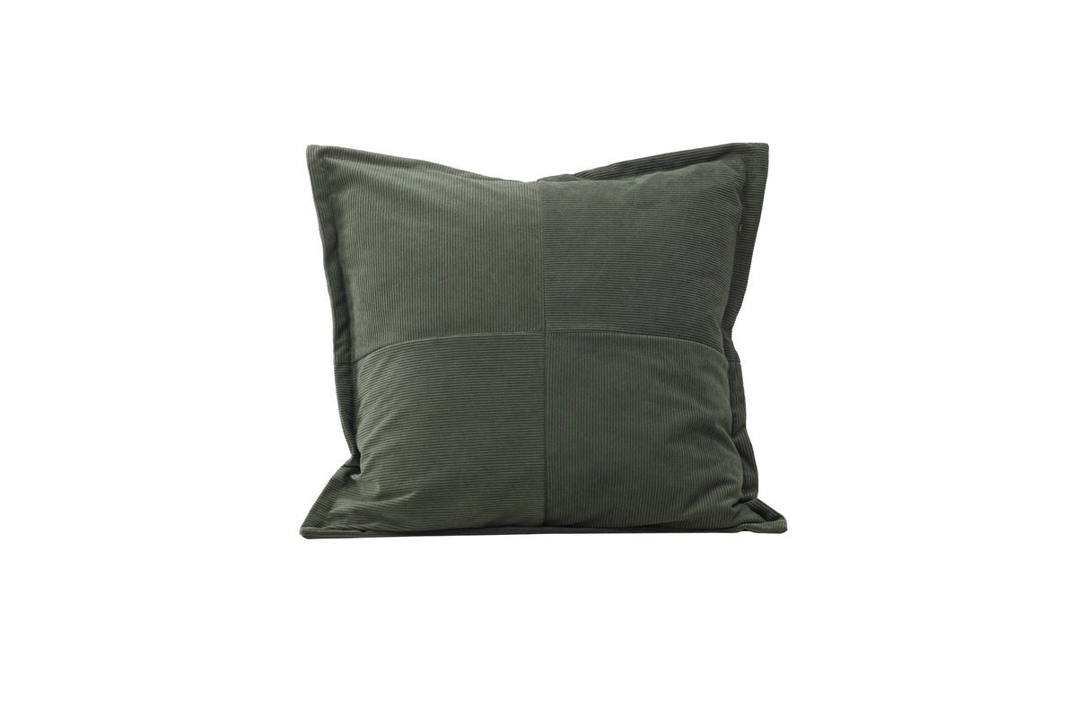 Housse de coussin Budapest - 50x50 cm en Beige, vert foncé et Marron