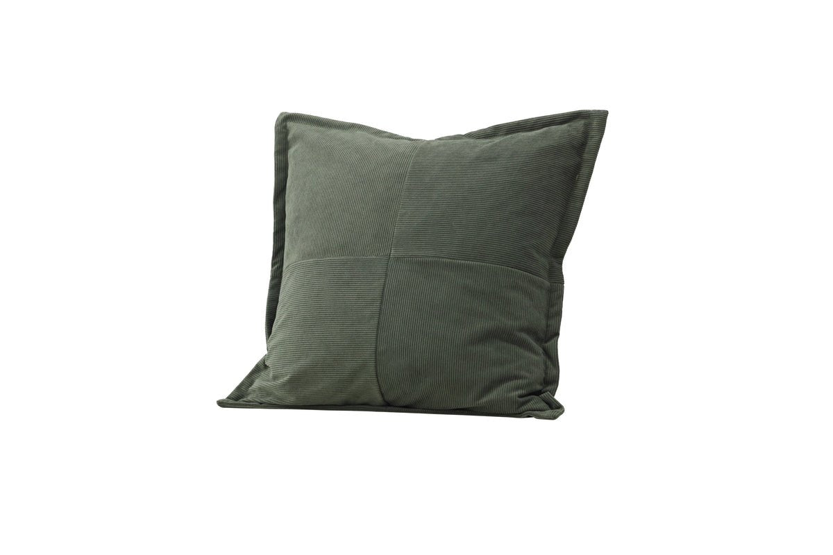 Housse de coussin Budapest - 50x50 cm en Beige, vert foncé et Marron
