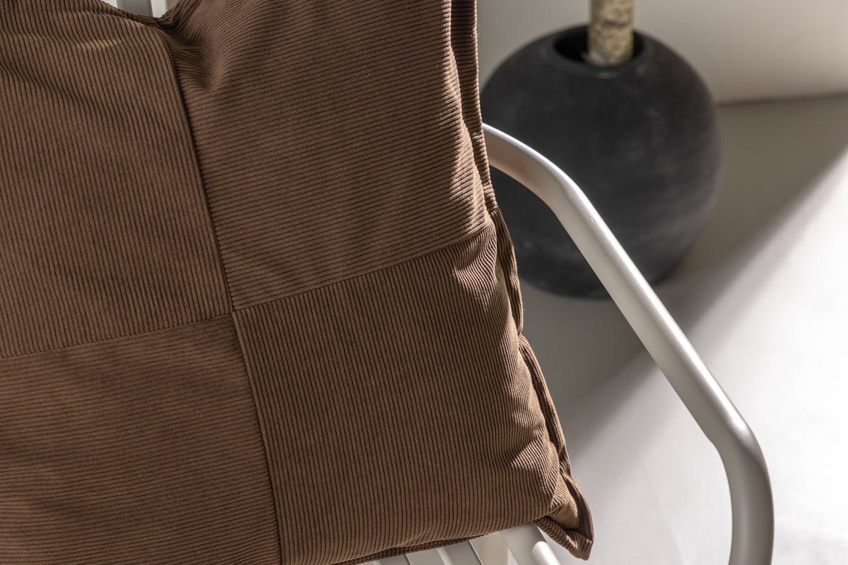 Housse de coussin Budapest - 50x50 cm en Beige, vert foncé et Marron