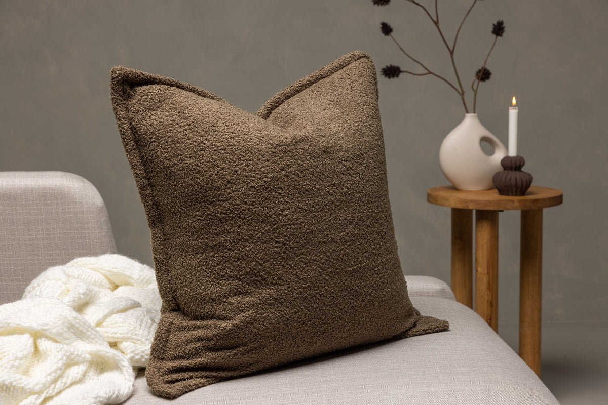 Housse de coussin Nature - 60x60 cm en Beige, Marron et vert foncé