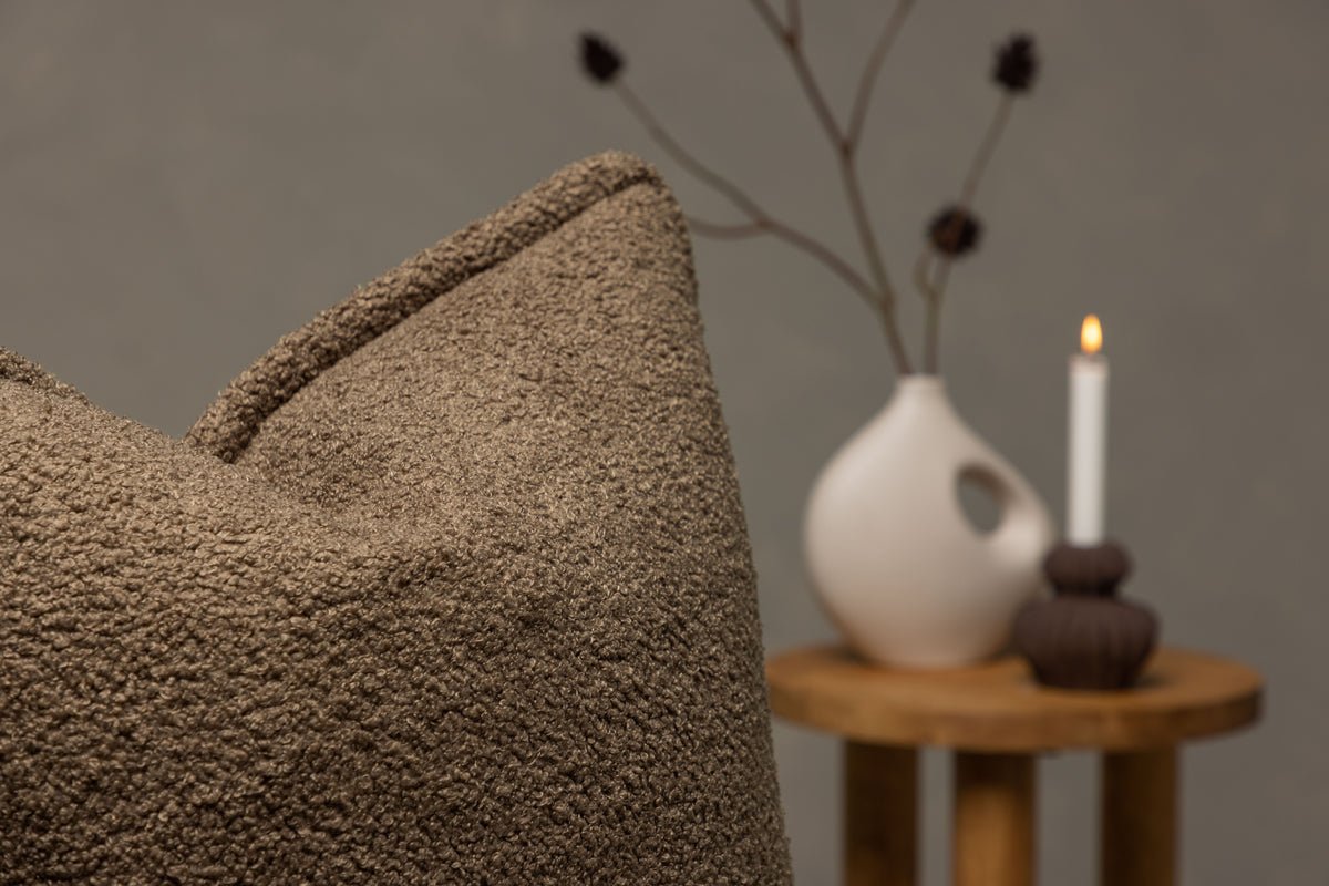 Housse de coussin Nature - 60x60 cm en Beige, Marron et vert foncé