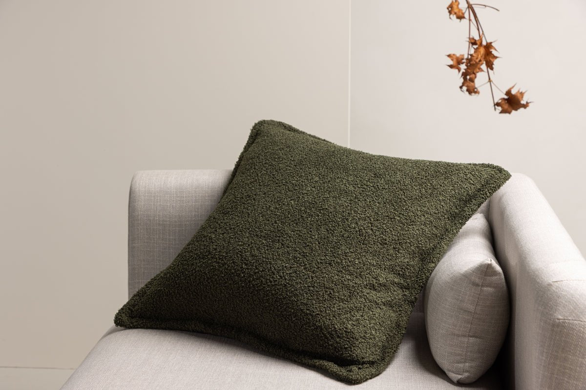 Housse de coussin Nature - 60x60 cm en Beige, Marron et vert foncé