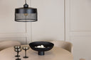 Suspension Jolina – en fer noir mat avec abat-jour en maille décoratif