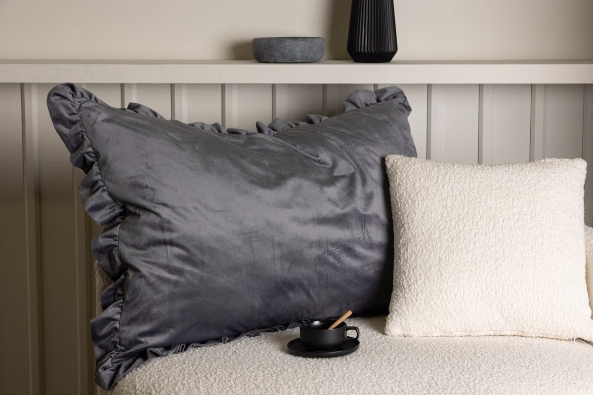 Housse de coussin Charming - 70x100 cm en Blanc et Gris