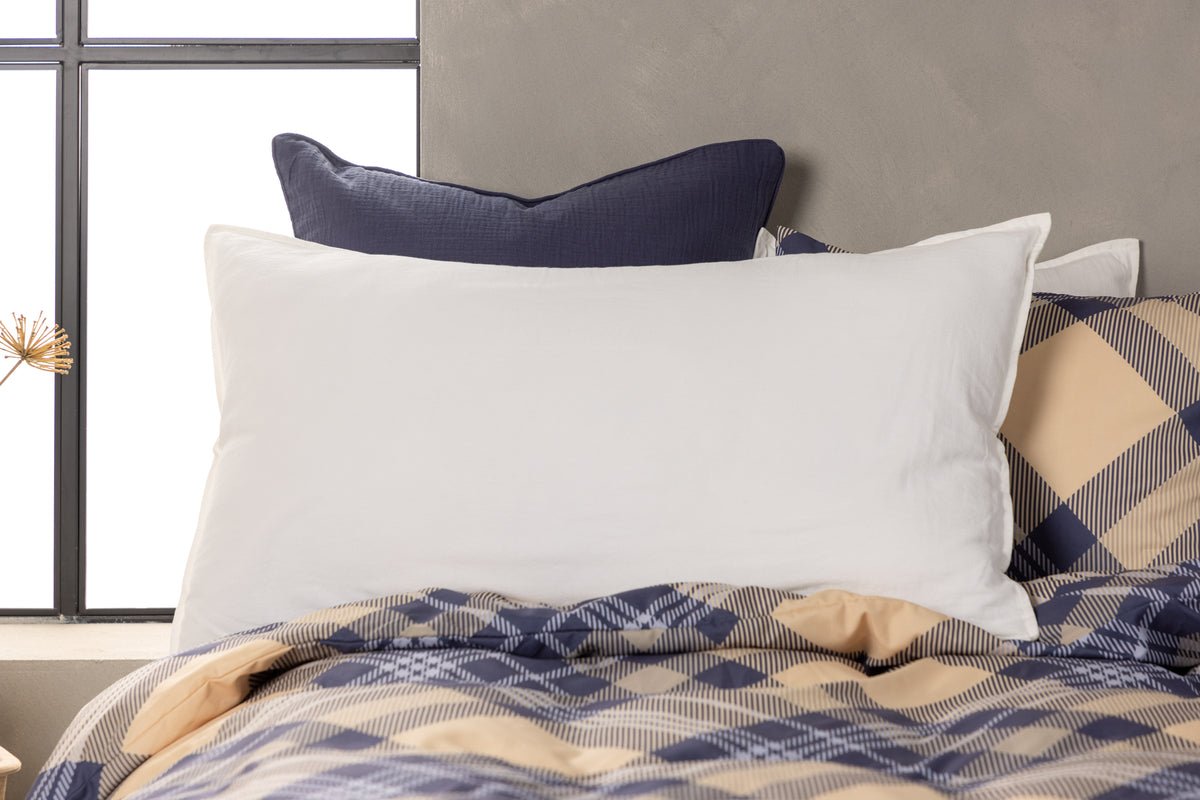 Housse de coussin Hygge - 50x90 cm en Marron, Beige et Blanc en 100% coton