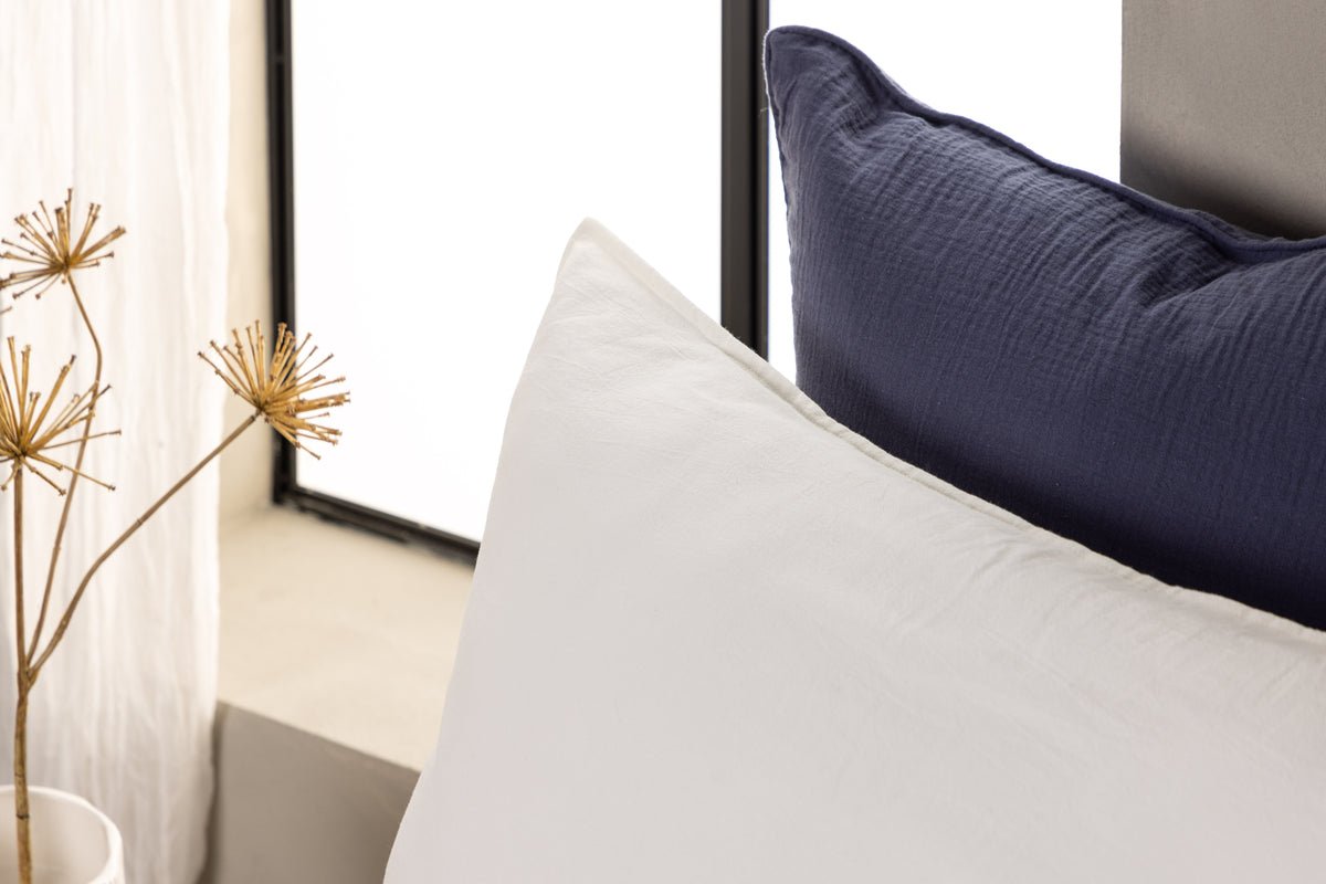 Housse de coussin Hygge - 50x90 cm en Marron, Beige et Blanc en 100% coton