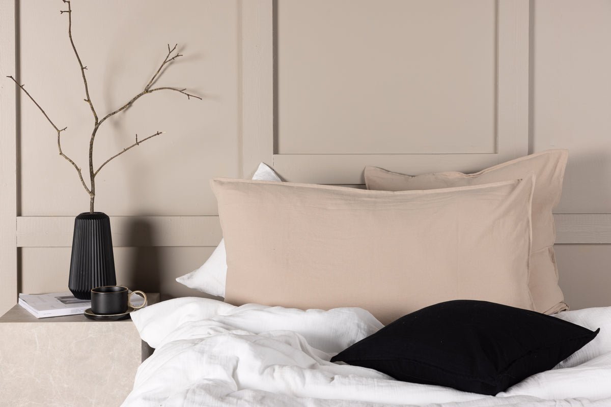 Housse de coussin Hygge - 50x90 cm en Marron, Beige et Blanc en 100% coton