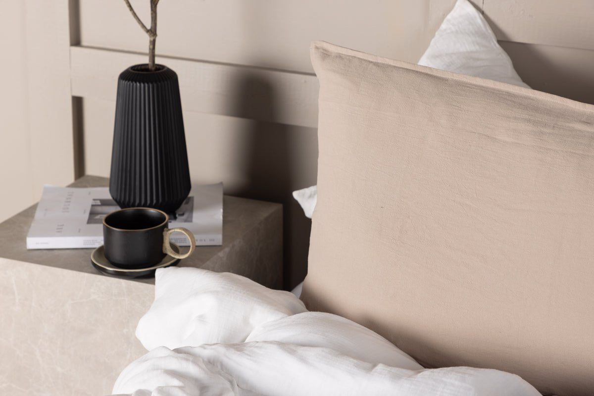 Housse de coussin Hygge - 50x90 cm en Marron, Beige et Blanc en 100% coton