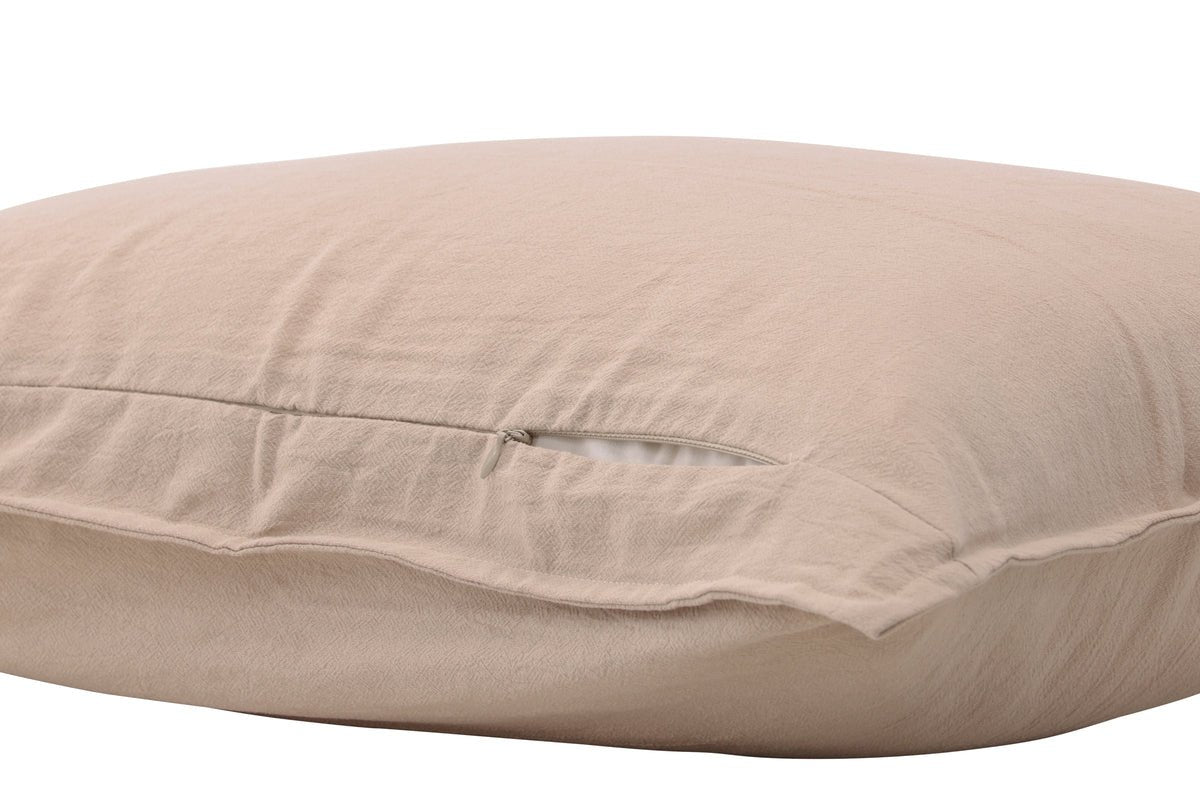 Housse de coussin Hygge - 50x90 cm en Marron, Beige et Blanc en 100% coton