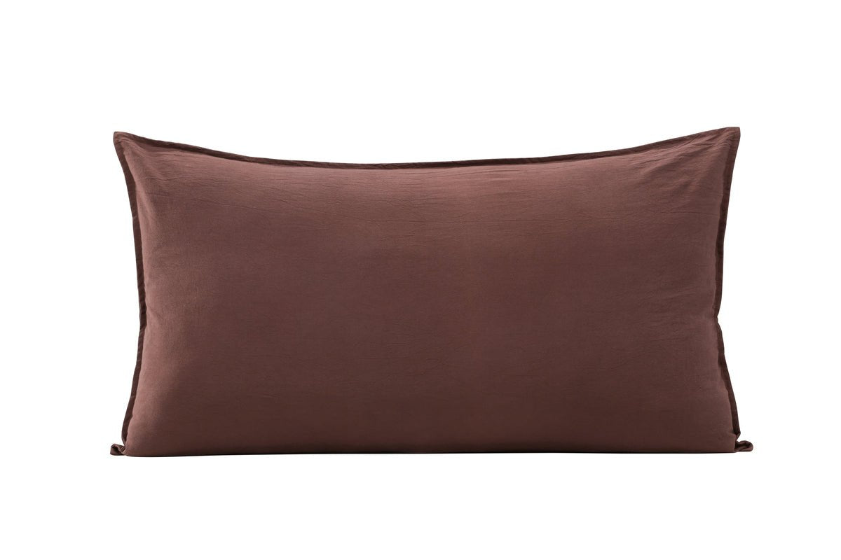 Housse de coussin Hygge - 50x90 cm en Marron, Beige et Blanc en 100% coton