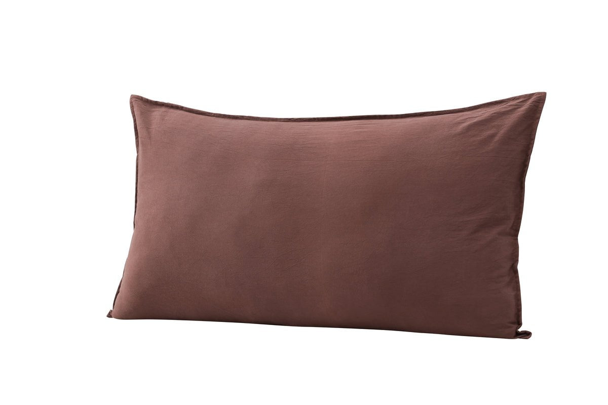 Housse de coussin Hygge - 50x90 cm en Marron, Beige et Blanc en 100% coton
