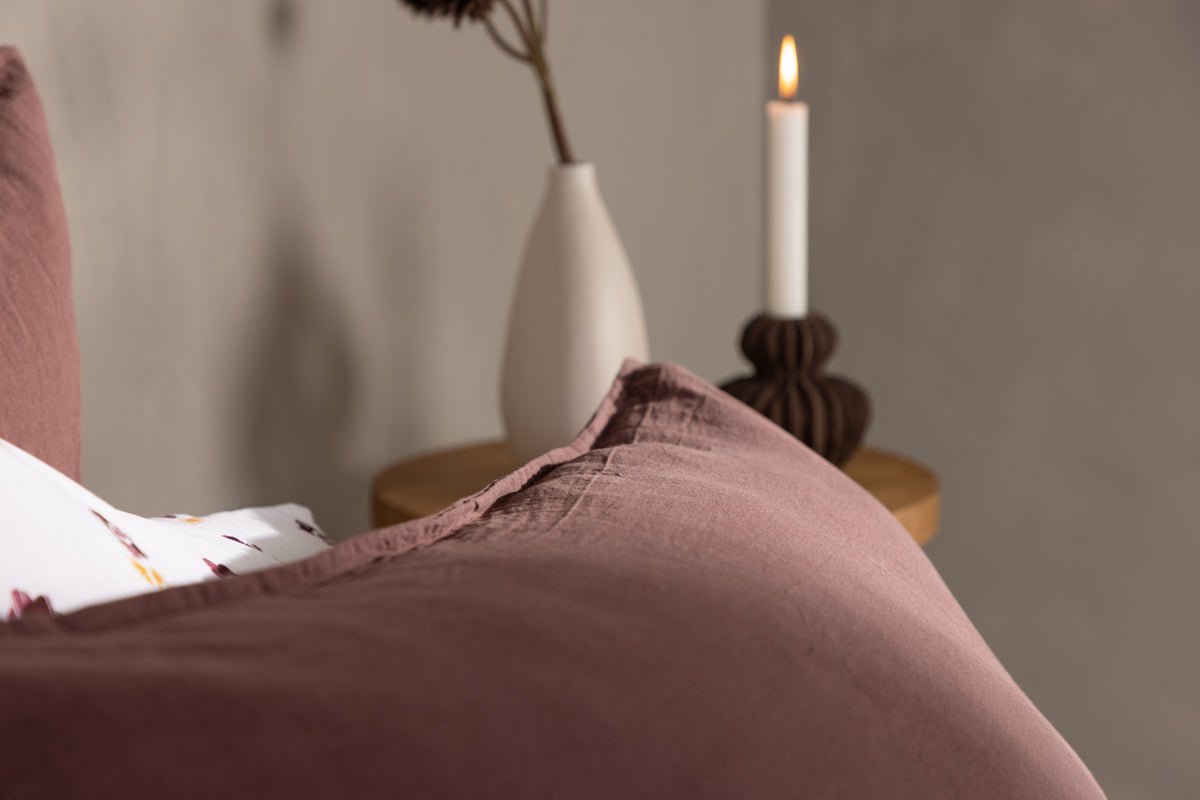 Housse de coussin Hygge - 50x90 cm en Marron, Beige et Blanc en 100% coton