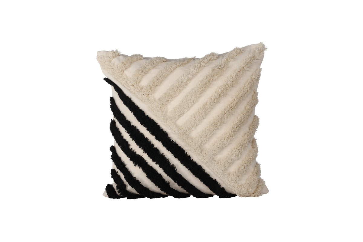 Housse de coussin Zorro - 45x45 cm avec motif blanc et noir