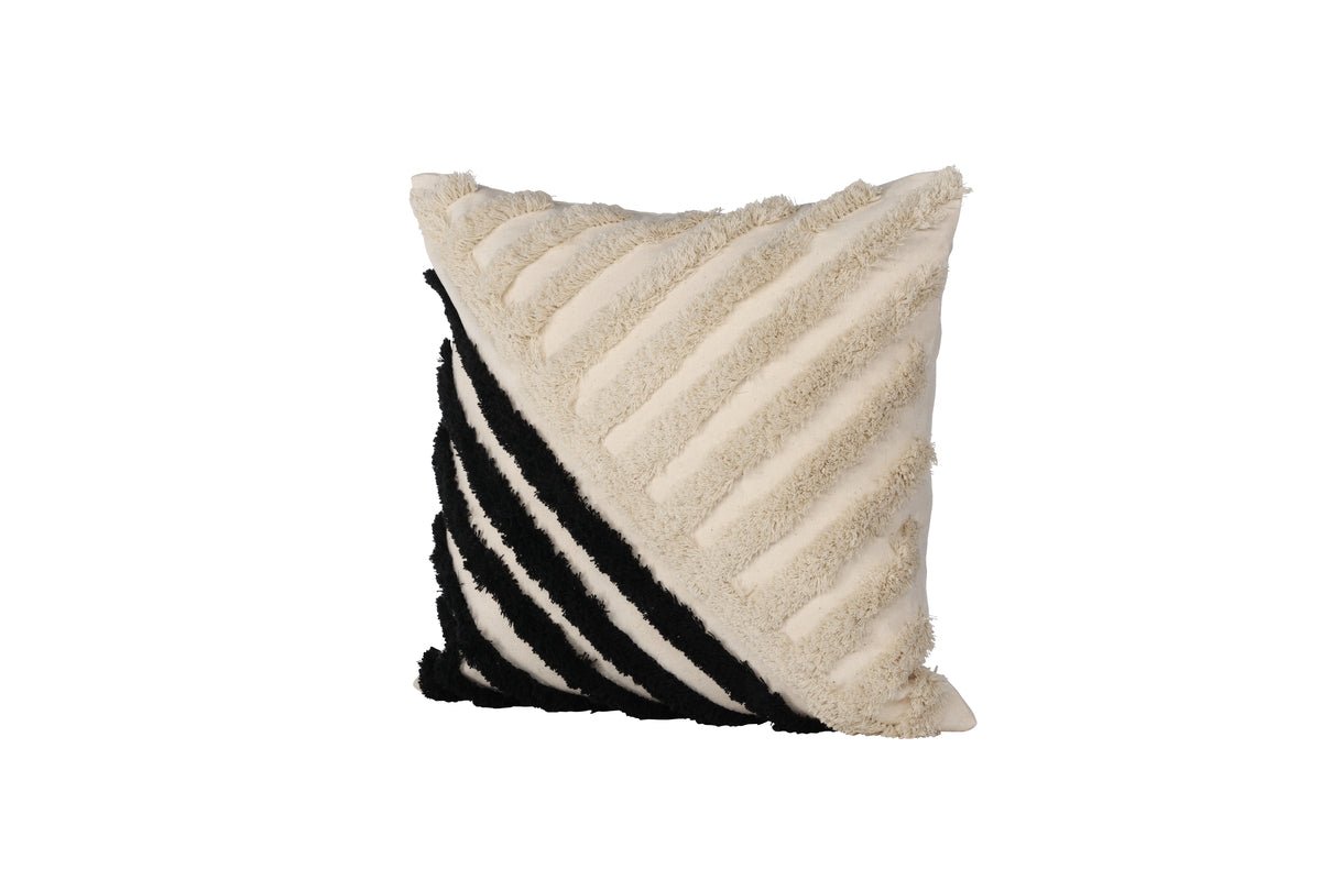 Housse de coussin Zorro - 45x45 cm avec motif blanc et noir