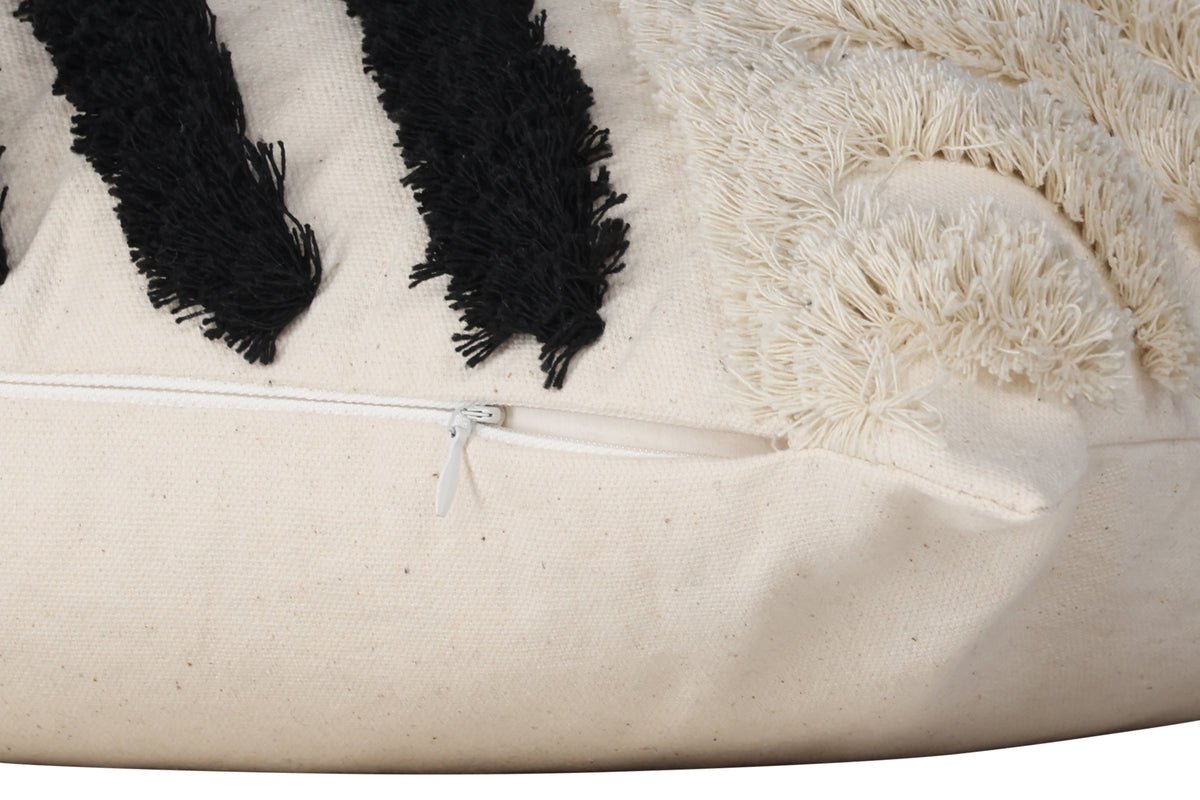 Housse de coussin Zorro - 45x45 cm avec motif blanc et noir