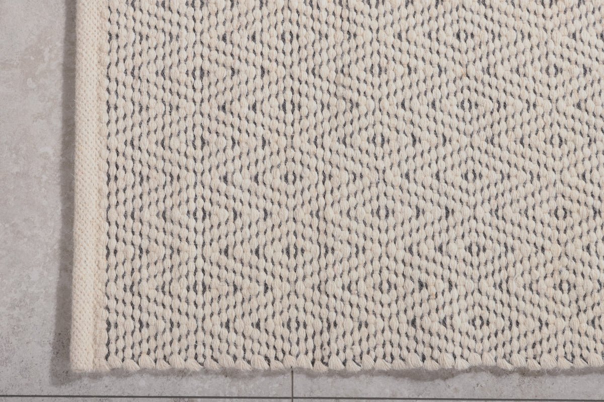 Tapis Helena – rectangulaire en Beige en polyester et coton