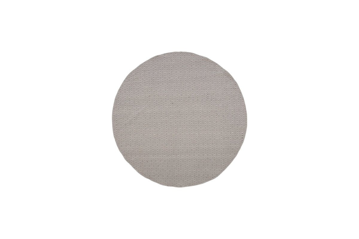 Tapis Naveen – rond en Beige en polyester et coton