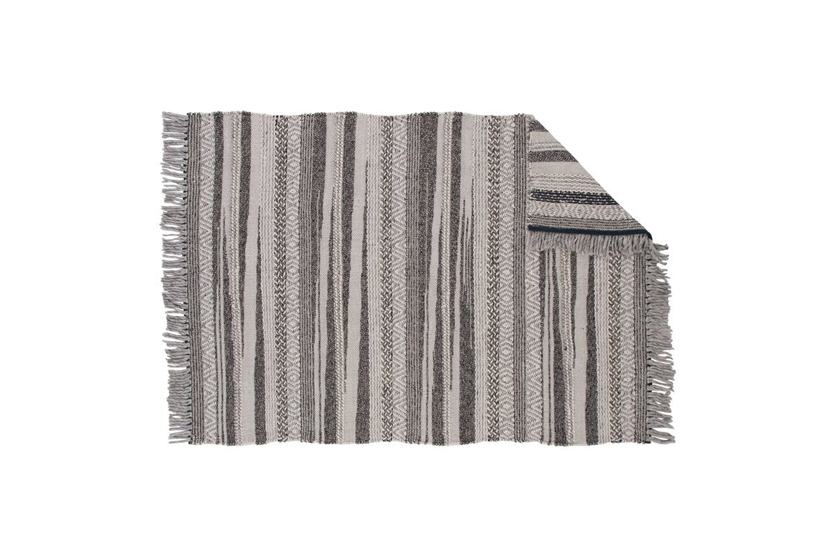 Tapis Erald – tissé plat avec motif linéaire en laine