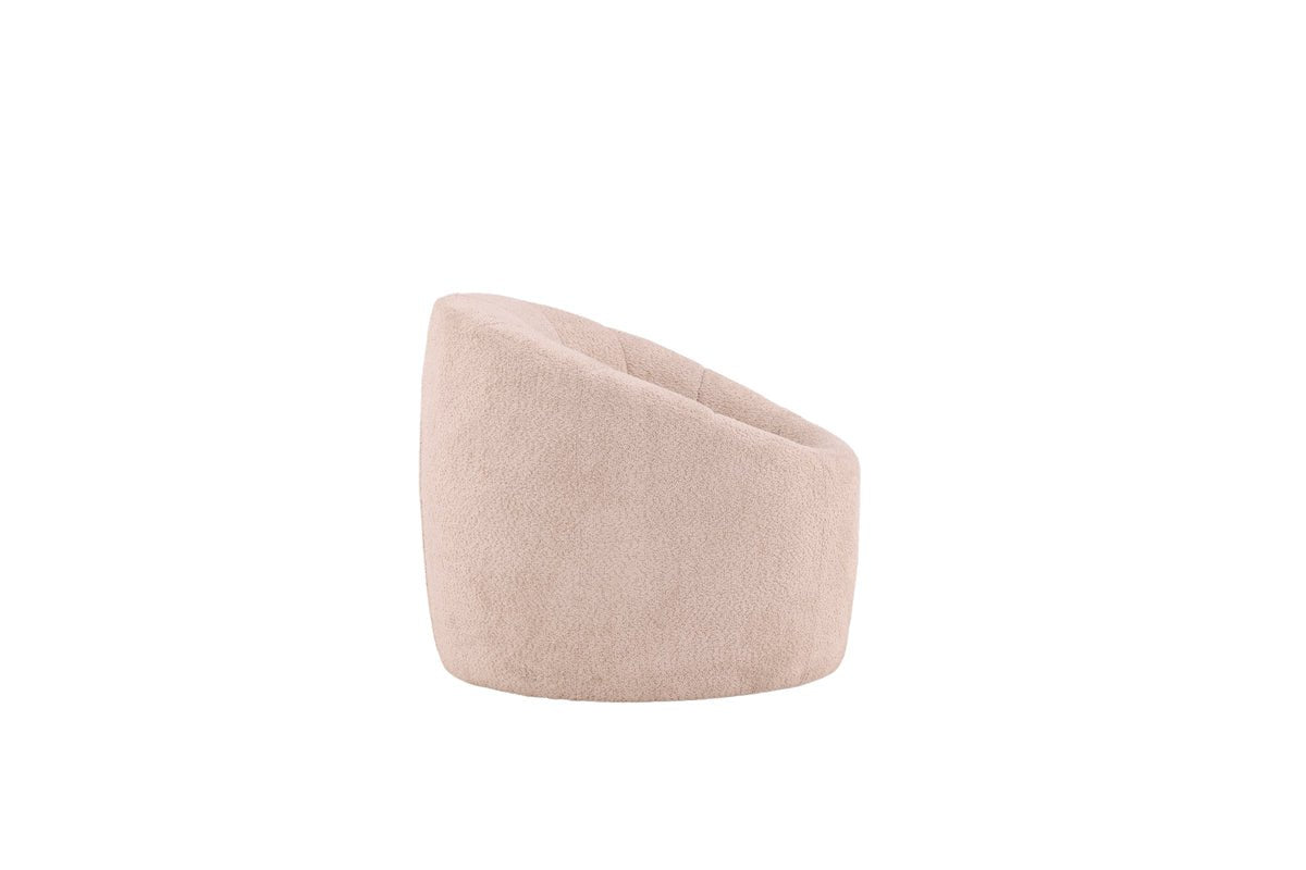 Fauteuil Effi - avec revêtement en polyester beige