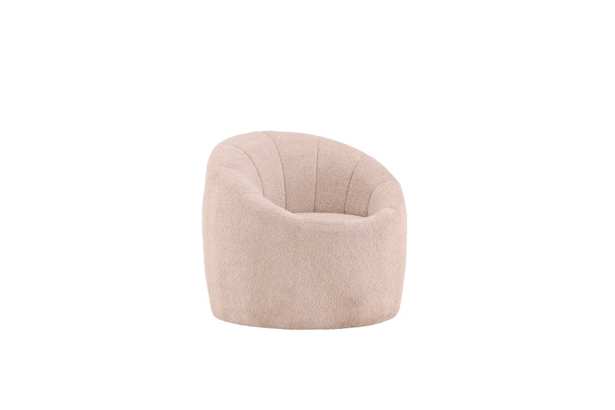 Fauteuil Effi - avec revêtement en polyester beige