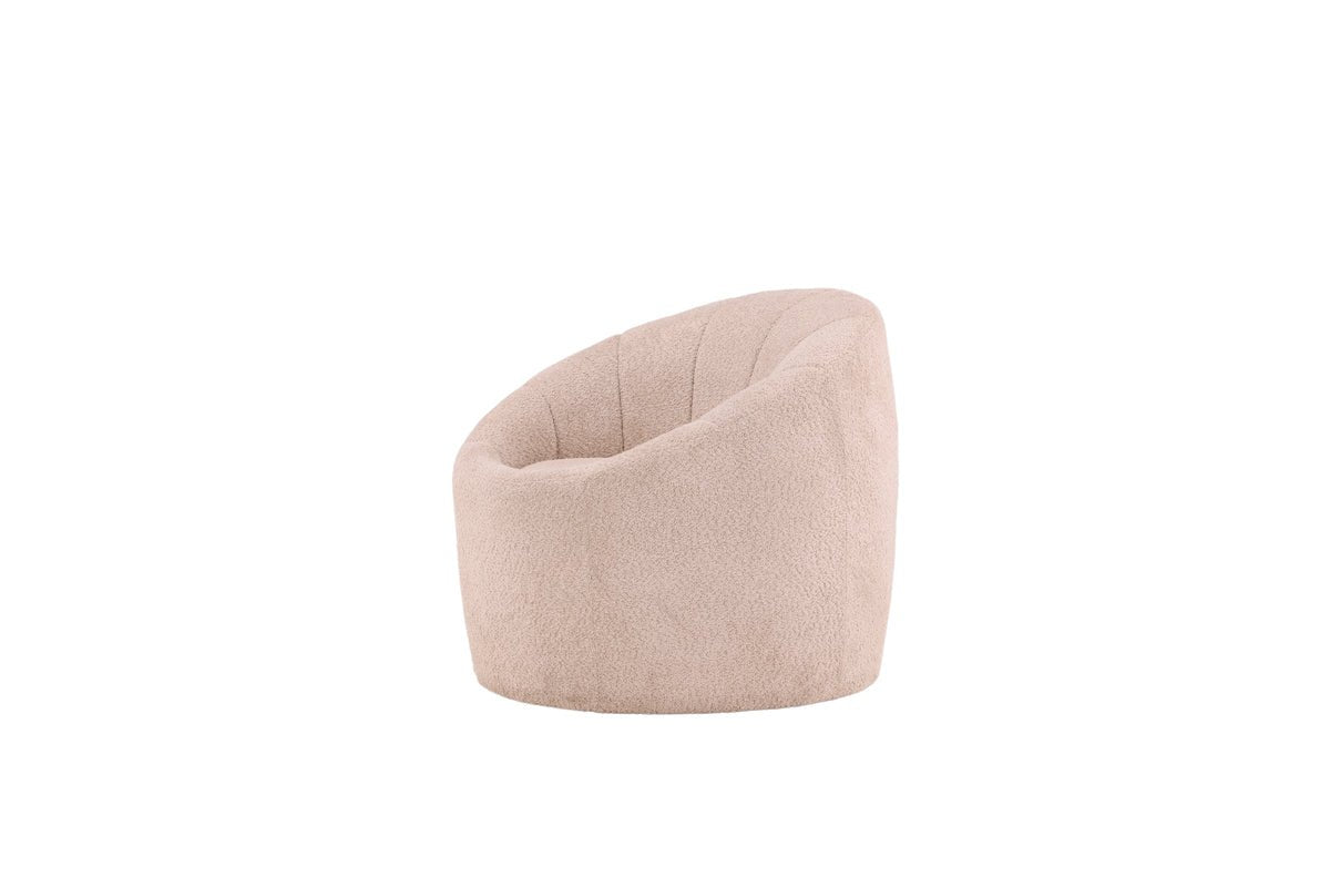 Fauteuil Effi - avec revêtement en polyester beige