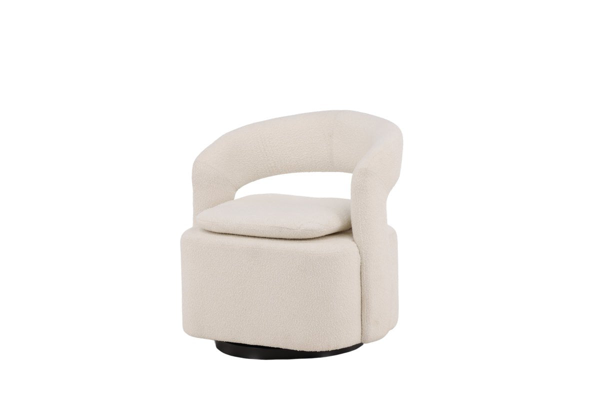 Fauteuil lounge design Velina – fauteuil bouclé moderne en quatre couleurs