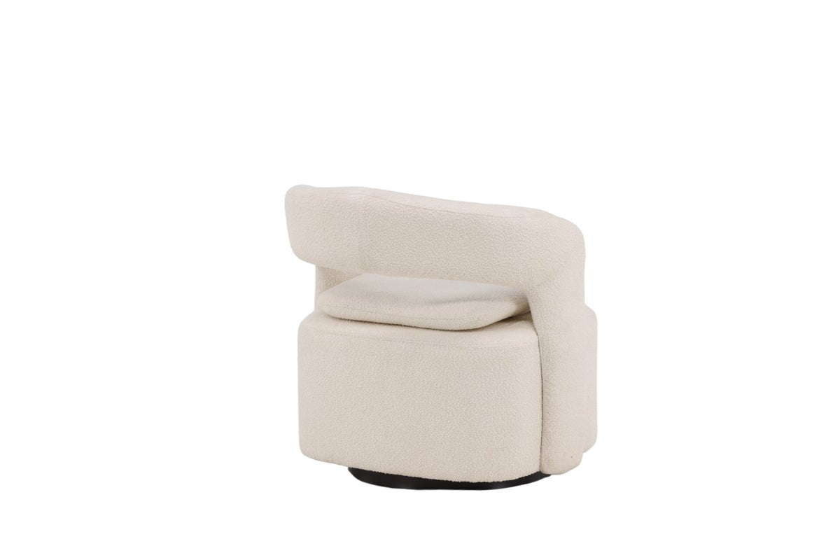 Fauteuil lounge design Velina – fauteuil bouclé moderne en quatre couleurs