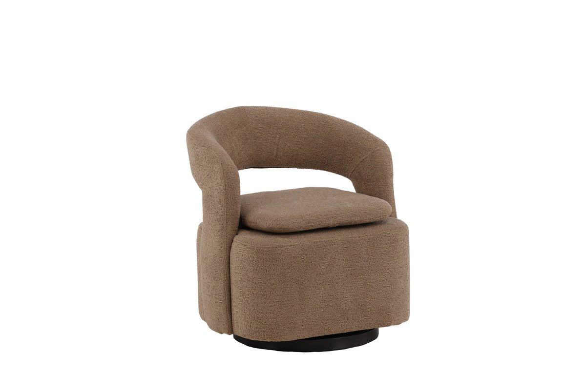 Fauteuil lounge design Velina – fauteuil bouclé moderne en quatre couleurs