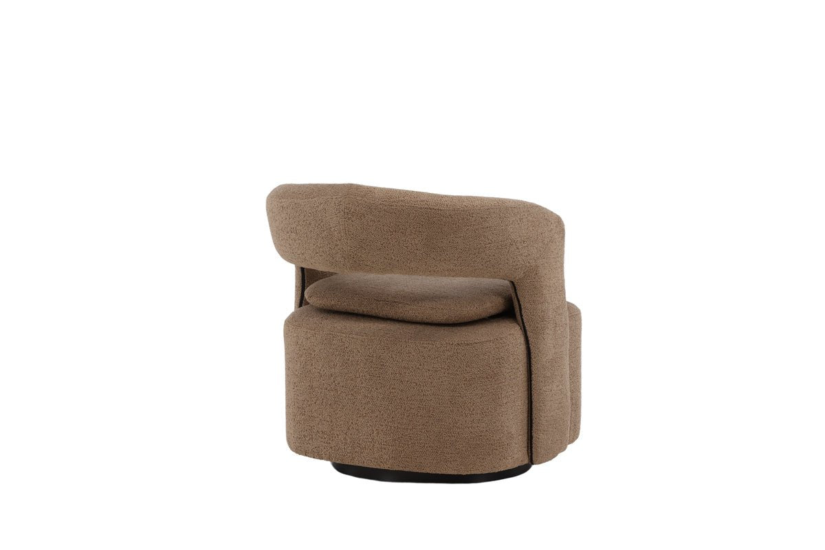 Fauteuil lounge design Velina – fauteuil bouclé moderne en quatre couleurs
