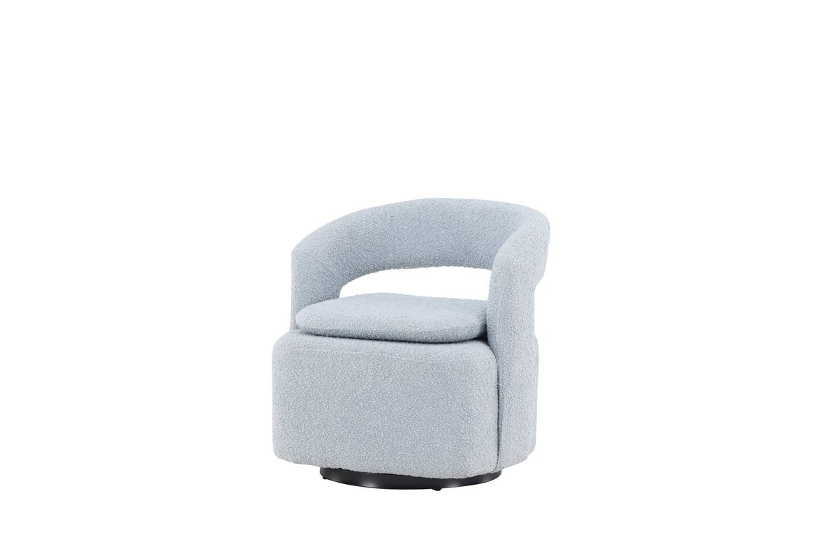 Fauteuil lounge design Velina – fauteuil bouclé moderne en quatre couleurs
