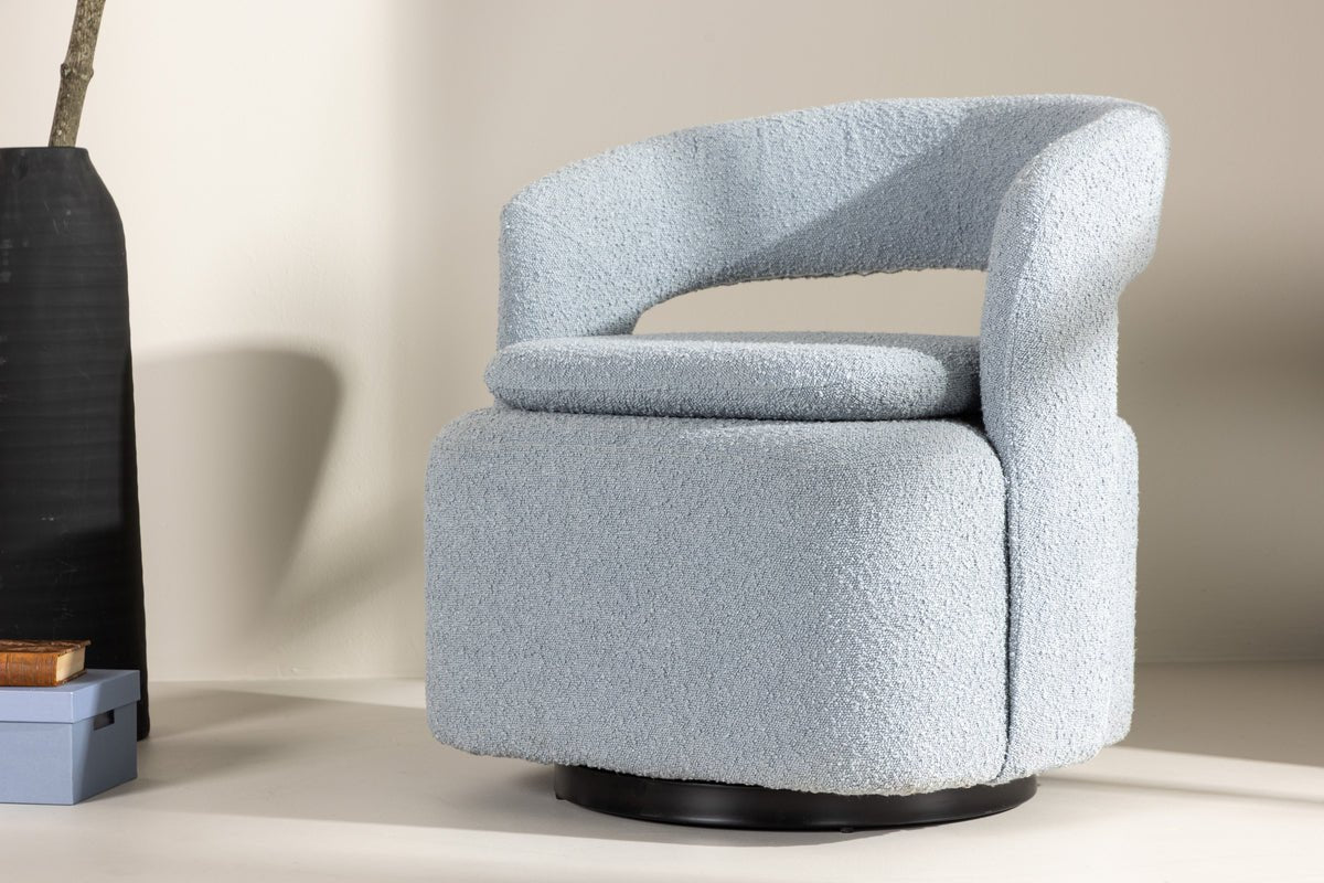 Fauteuil lounge design Velina – fauteuil bouclé moderne en quatre couleurs