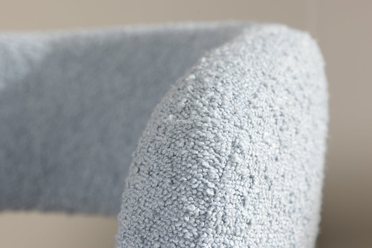 Fauteuil lounge design Velina – fauteuil bouclé moderne en quatre couleurs