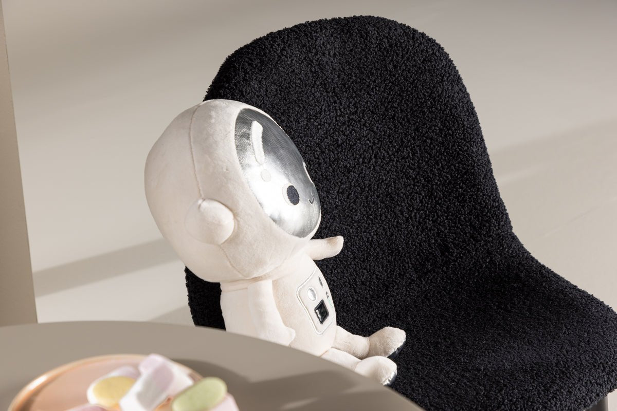 Kinderstuhl Pola  – 2er-Set in Schwarz mit schwarzen Beinen