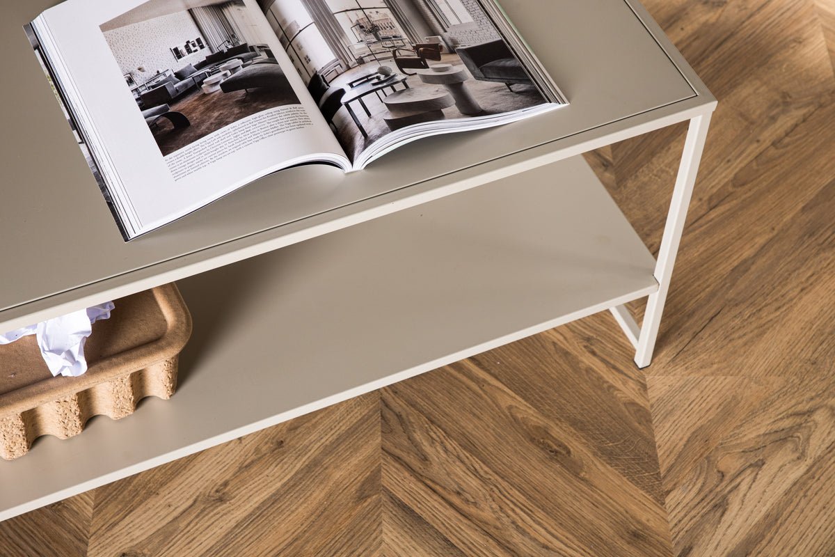 Table basse/table d'appoint Viena – en trois couleurs avec surface de rangement