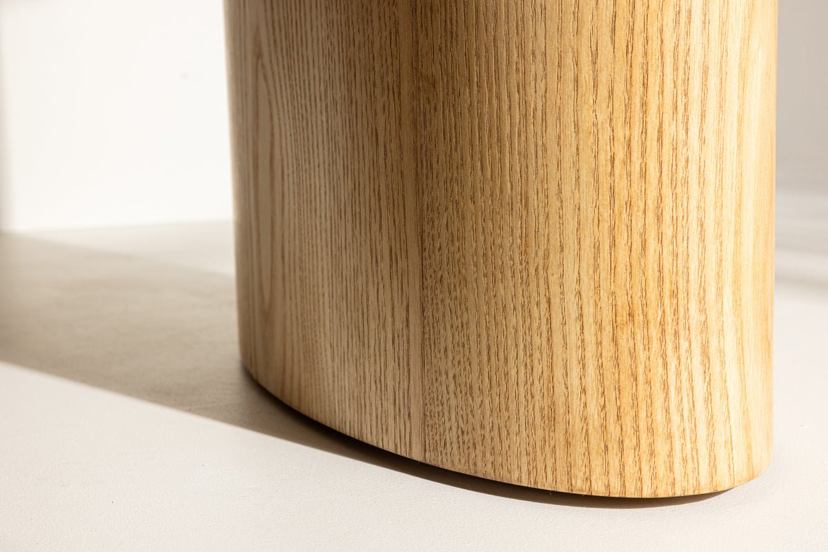 Table à manger Maui - avec plateau ovale aspect bois