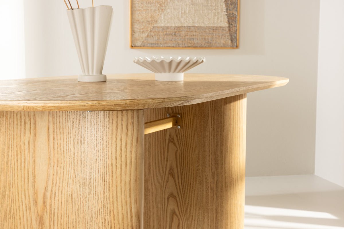 Table à manger Maui - avec plateau ovale aspect bois