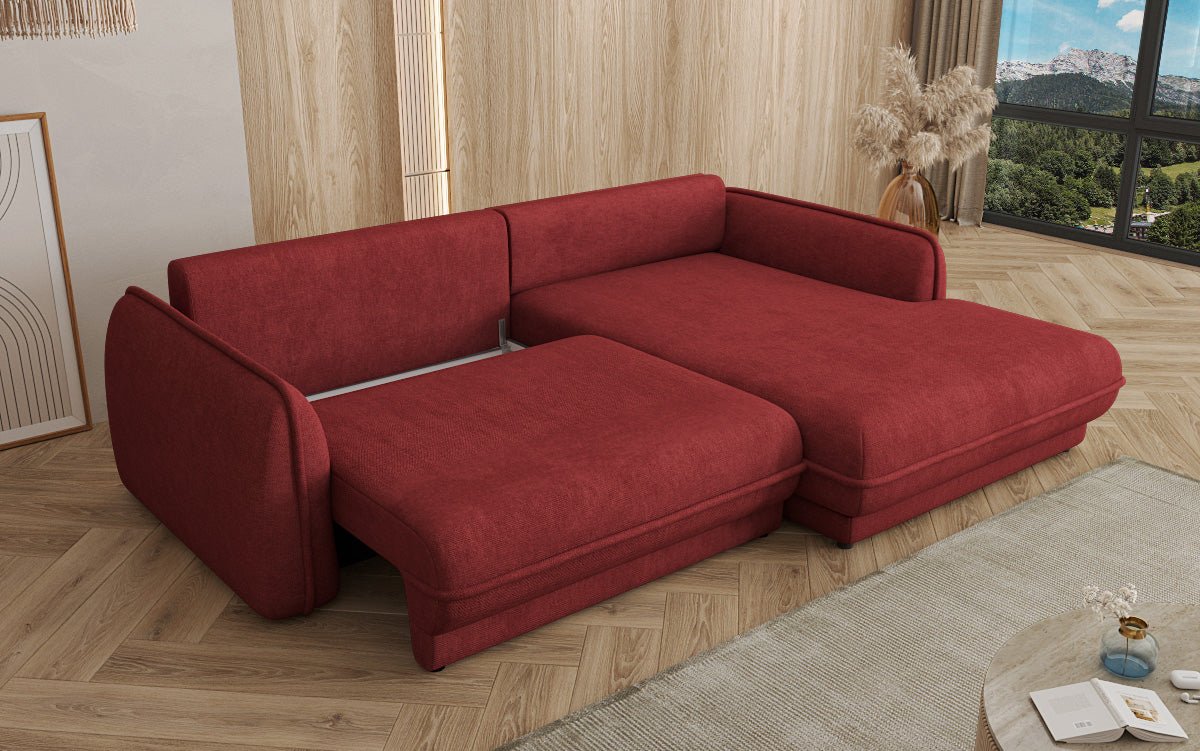Canapé design Mojave II Tissu avec fonction couchage et rangement