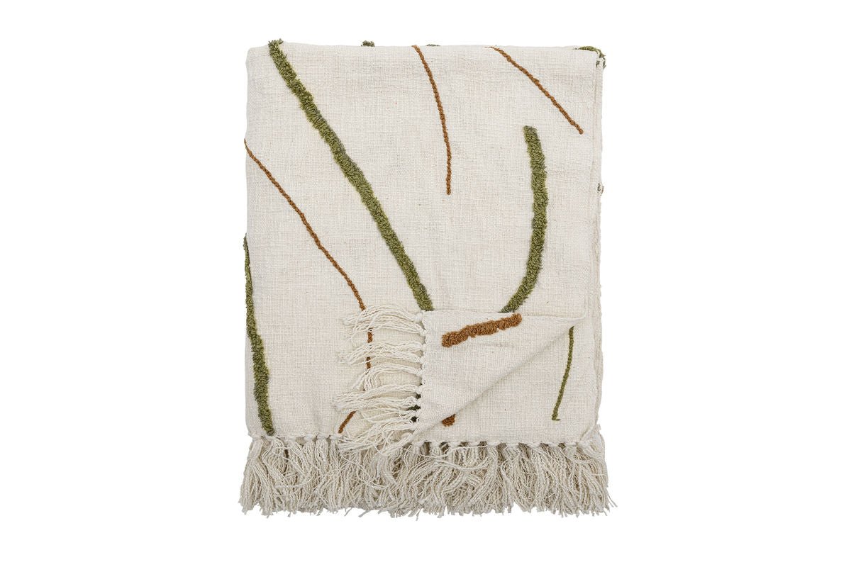 Plaid Domi – Design matelassé et brodé aux couleurs naturelles