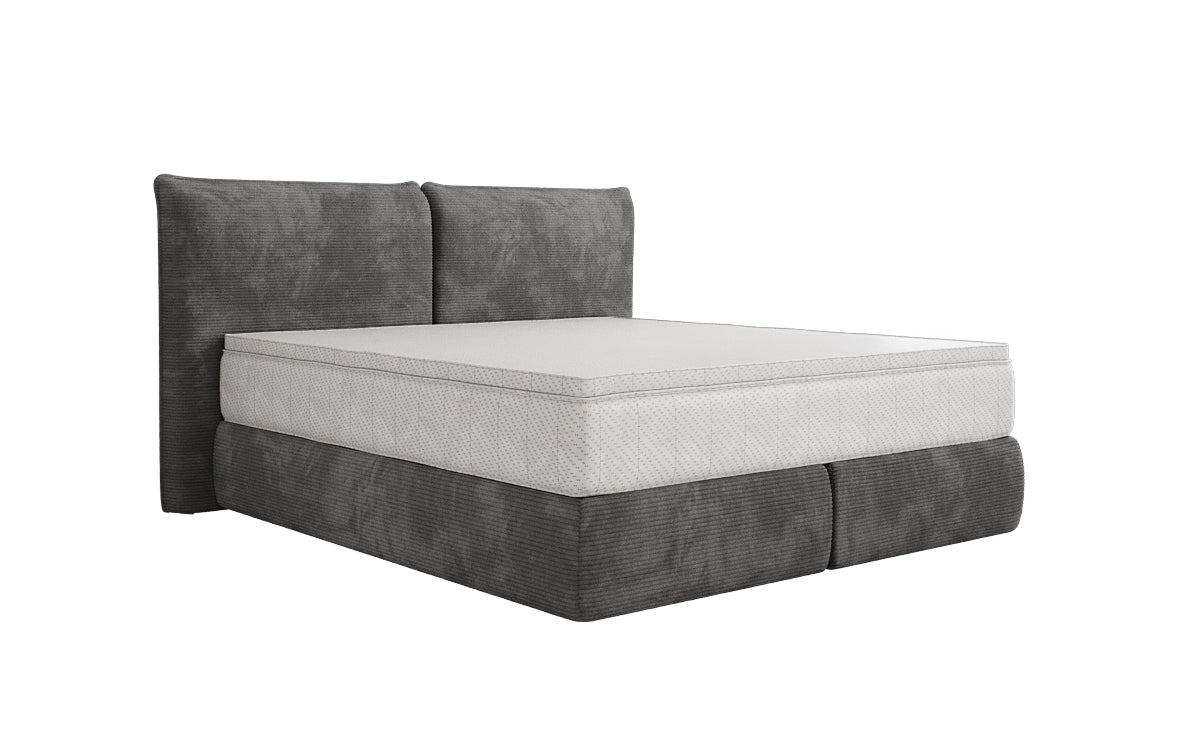 Lit boxspring Pillo en Côtelé