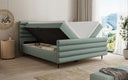 Boxspringbett Tubo in Strukturstoff mit Stauraum