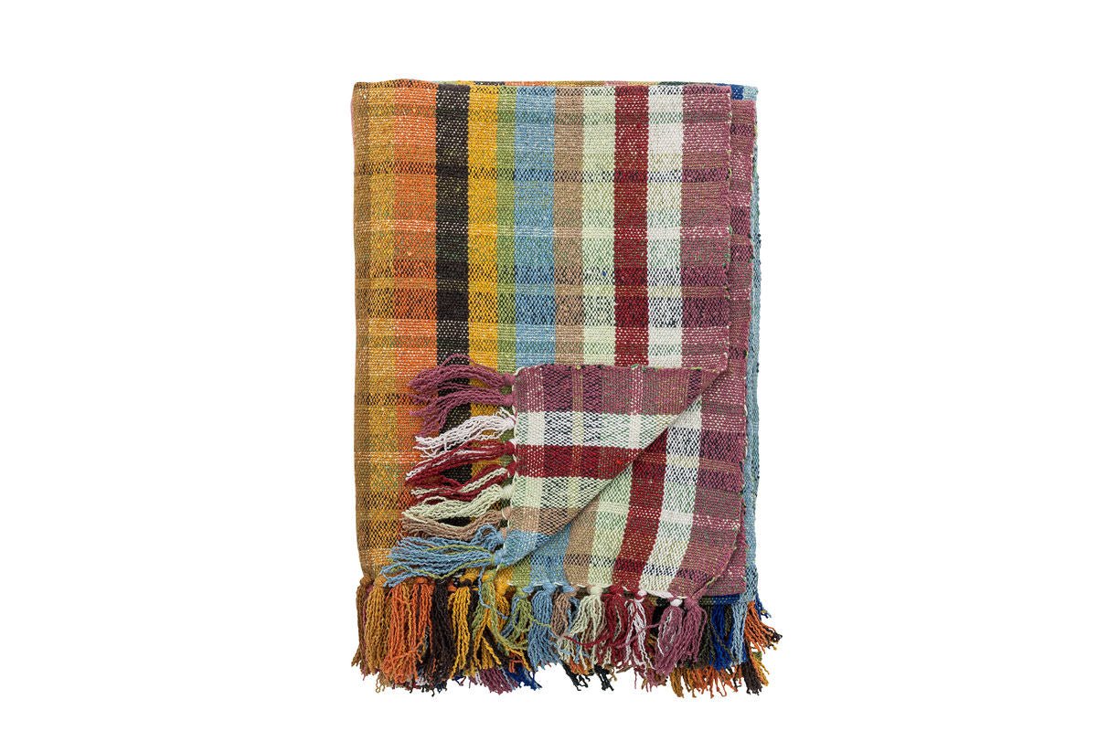 Plaid Tahi - Coloré, en coton recyclé