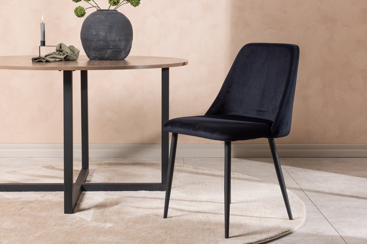 Ensemble de 2 - Chaise Liora en velours polyester doux