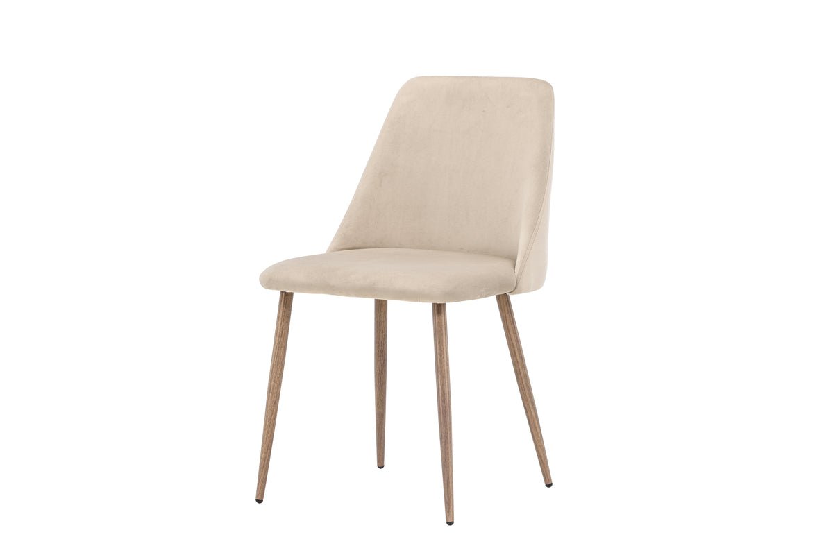 Ensemble de 2 - Chaise Liora en velours polyester doux