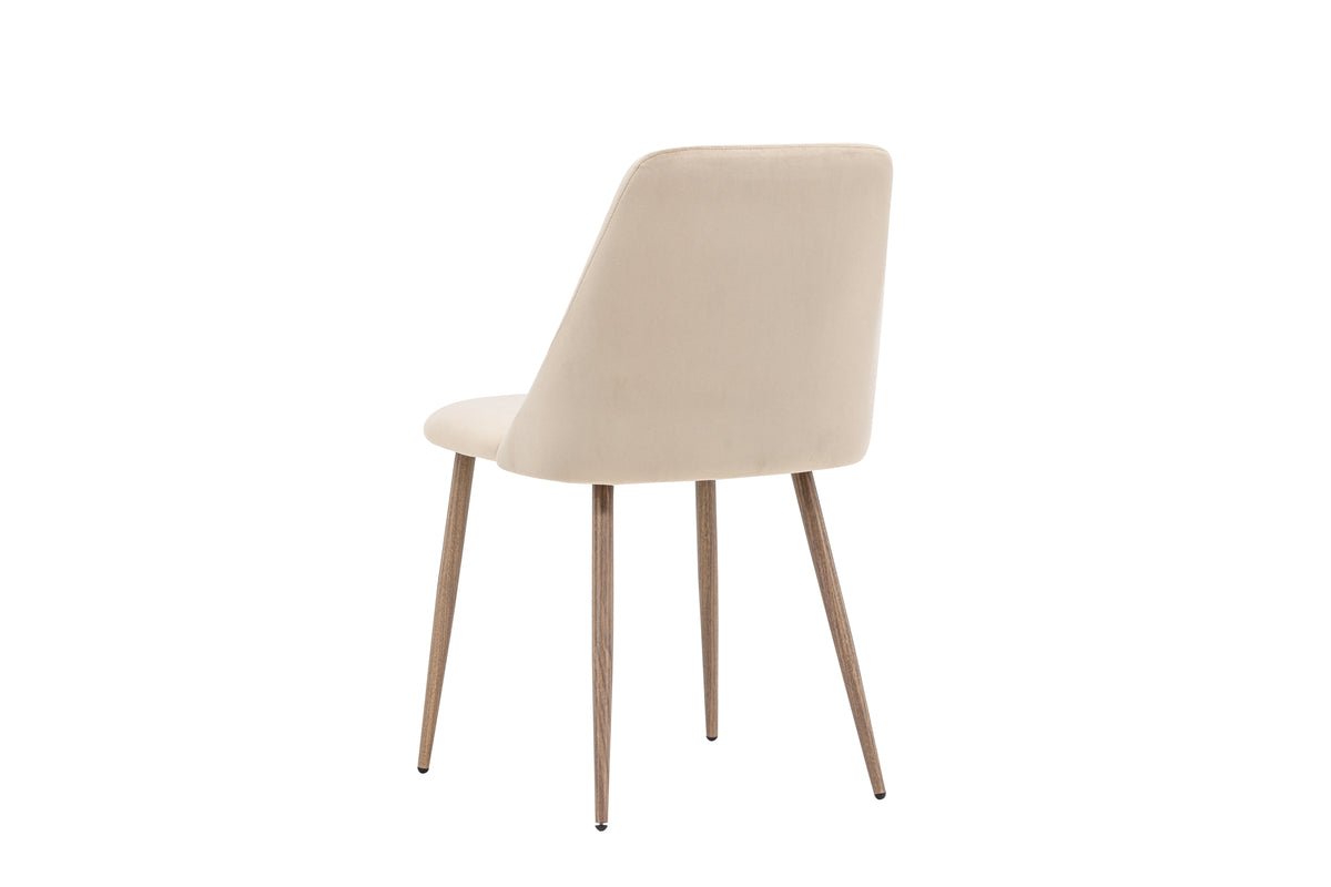 Ensemble de 2 - Chaise Liora en velours polyester doux